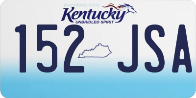 KY license plate 152JSA