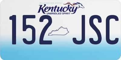 KY license plate 152JSC