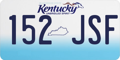 KY license plate 152JSF