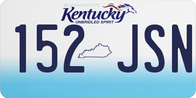 KY license plate 152JSN