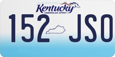 KY license plate 152JSO