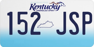 KY license plate 152JSP