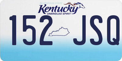 KY license plate 152JSQ