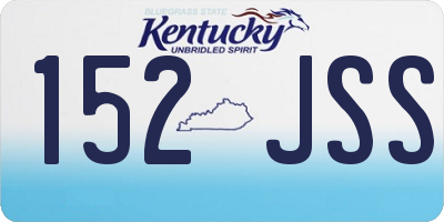 KY license plate 152JSS