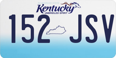 KY license plate 152JSV