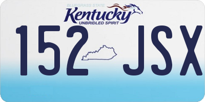KY license plate 152JSX