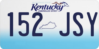 KY license plate 152JSY