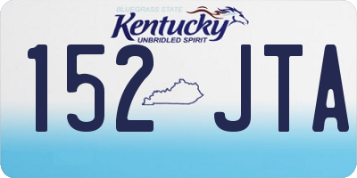 KY license plate 152JTA
