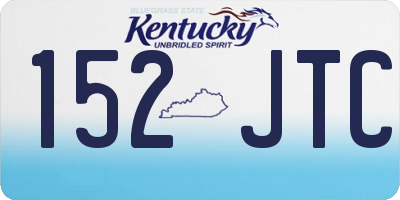 KY license plate 152JTC