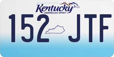 KY license plate 152JTF