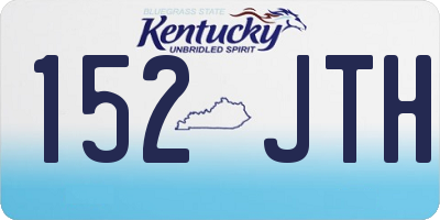 KY license plate 152JTH