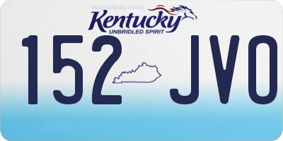 KY license plate 152JVO