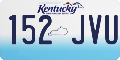 KY license plate 152JVU