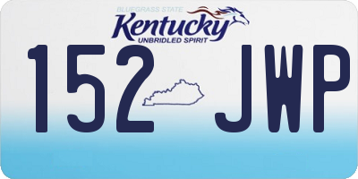 KY license plate 152JWP