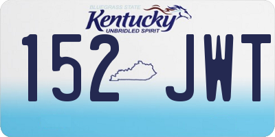 KY license plate 152JWT