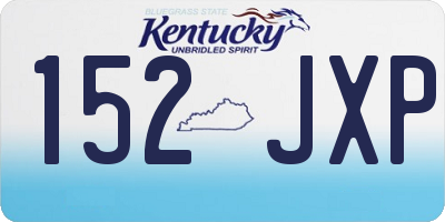 KY license plate 152JXP