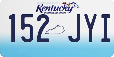 KY license plate 152JYI