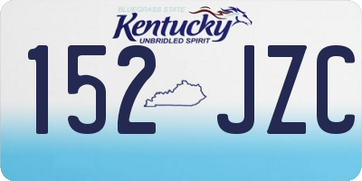 KY license plate 152JZC