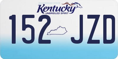 KY license plate 152JZD