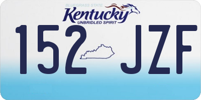 KY license plate 152JZF