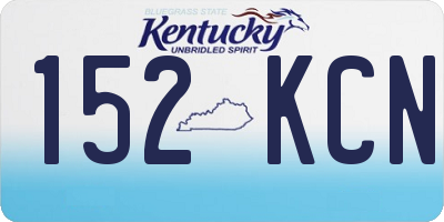 KY license plate 152KCN