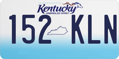 KY license plate 152KLN