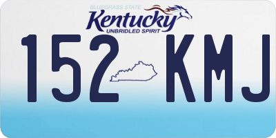 KY license plate 152KMJ