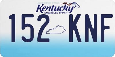 KY license plate 152KNF