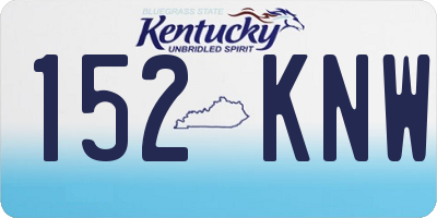 KY license plate 152KNW