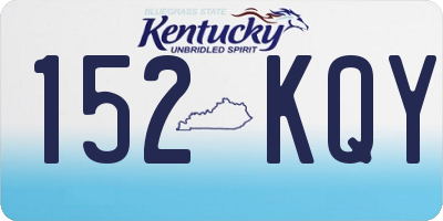 KY license plate 152KQY
