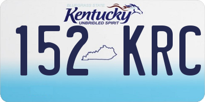 KY license plate 152KRC