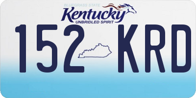 KY license plate 152KRD