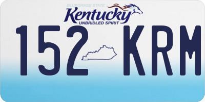 KY license plate 152KRM