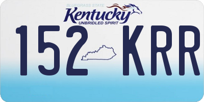 KY license plate 152KRR