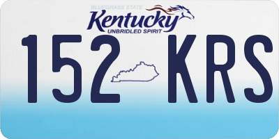 KY license plate 152KRS