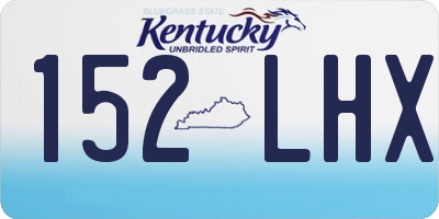 KY license plate 152LHX