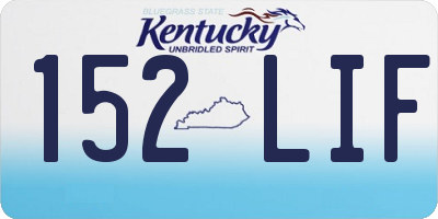 KY license plate 152LIF