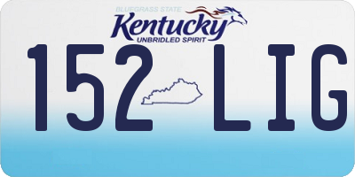 KY license plate 152LIG