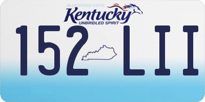 KY license plate 152LII