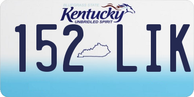KY license plate 152LIK