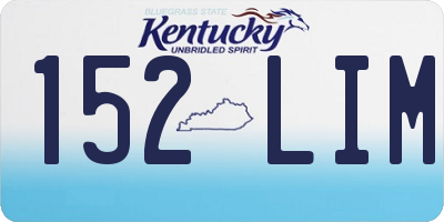 KY license plate 152LIM