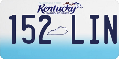 KY license plate 152LIN