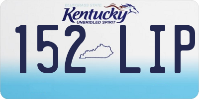 KY license plate 152LIP
