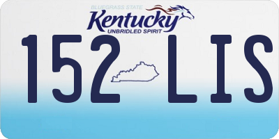 KY license plate 152LIS