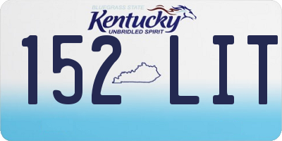 KY license plate 152LIT