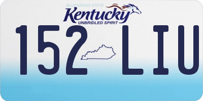 KY license plate 152LIU