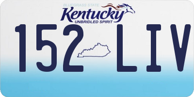 KY license plate 152LIV