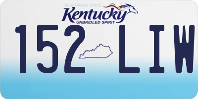 KY license plate 152LIW