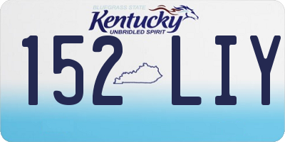 KY license plate 152LIY