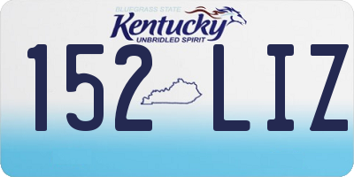KY license plate 152LIZ